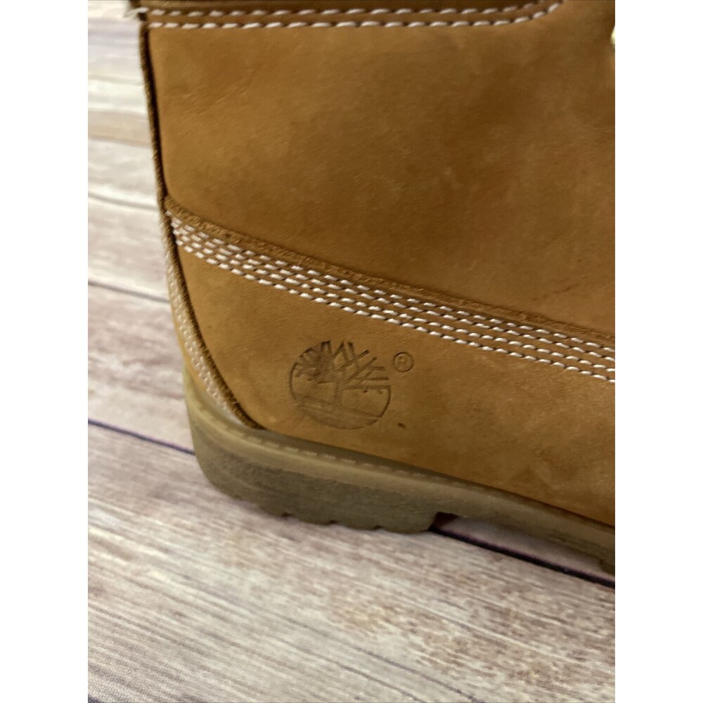 Timberland  Wheat Nubuck Lace Up Premium Waterproof 6” Boots Men’s Size 5.5 - Picture 5 of 8